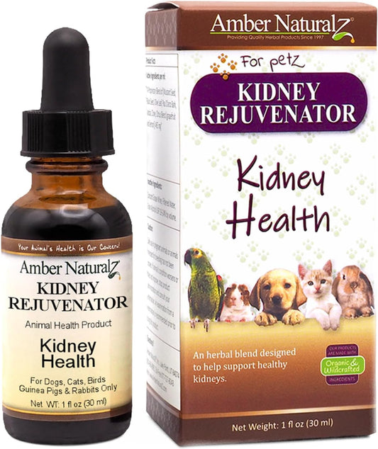 Amber NaturalZ Kidney Rejuvenator - Suplemento Herbal para la Función Renal de Mascotas (30 ml)
