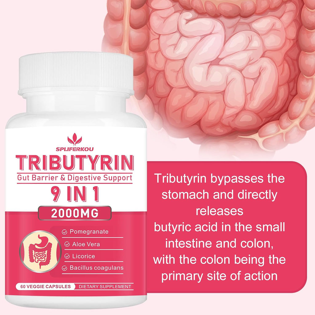 Spliferkou Tributirina para la Salud Intestinal, 60 Cápsulas Veganas