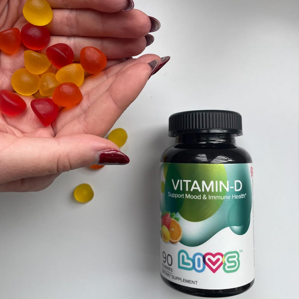 LIVS Vitamina D3 2000 IU Gominolas - Apoyo Inmunitario y Óseo - 90 Unidades