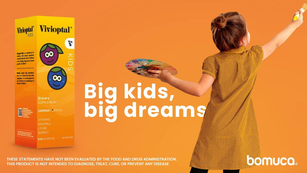 Vivioptal Kids, Multivitamínico y Multimineral Líquido, Sabor Bayas, 250 ml