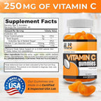HJS Supplements Vitamin C Gummies, Sabor Naranja, 90 Gominolas
