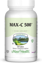 Maxi Health Max-C 500 - Vitamina C 500 mg con Bioflavonoides de Limón - 250 Comprimidos