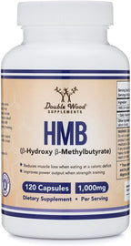 Double Wood Supplements HMB 1000 mg por ración - 120 cápsulas