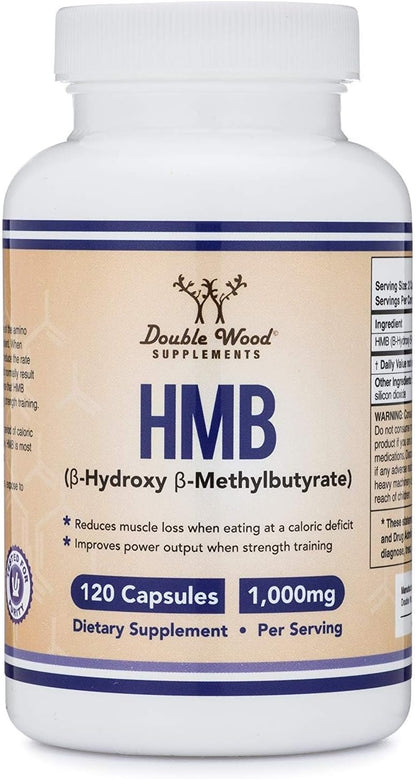 Double Wood Supplements HMB 1000 mg por dosis - 120 cápsulas – Image 6