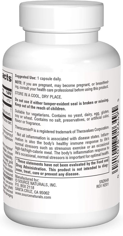 Source Naturals Theracurmin, 600 mg - 30 Cápsulas Vegetarianas – Image 2