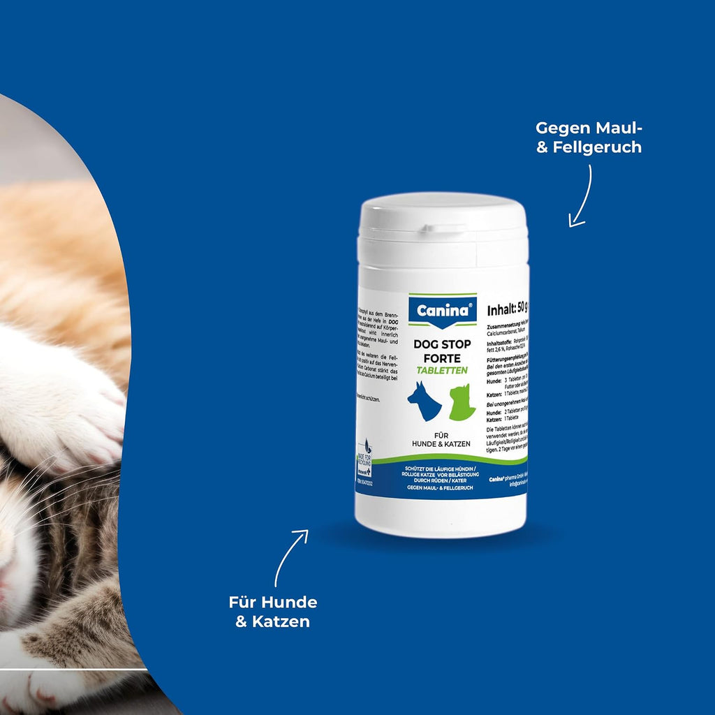 Canina Pharma Dog-Stop Forte Comprimidos para Perros, 60 unidades