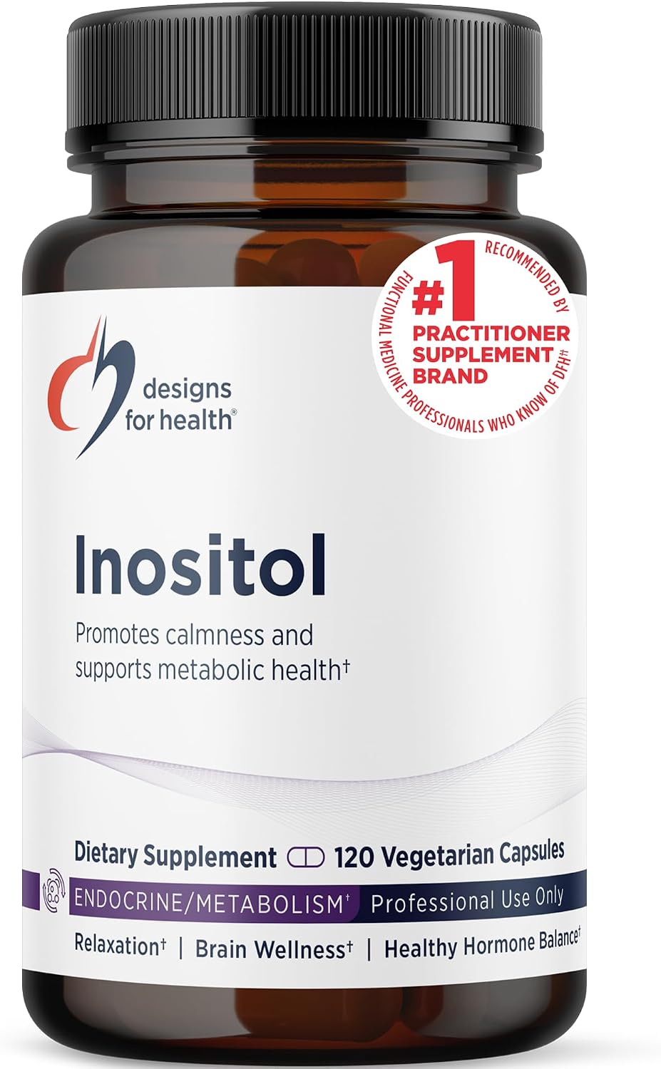 Designs for Health Cápsulas de Inositol - 900 mg por cápsula - 120 cápsulas