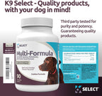 K9 Select Multivitamínico para Perros Grandes - Lignanos, Melatonina, Cardo Mariano - 90 Comprimidos Sabor Carne