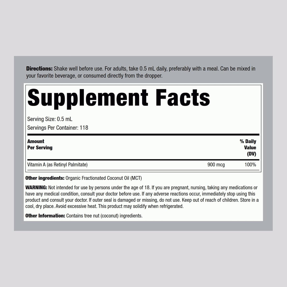 Piping Rock Vitamina A Líquido Gotas con – El funcionamiento normal del sistema inmunitario. – Image 2