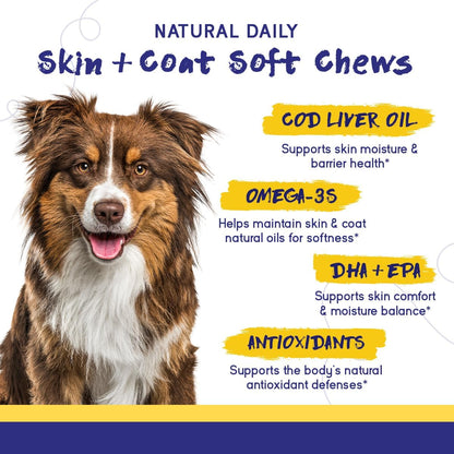 PupGrade Skin & Coat Supplement for Dogs, Duck Flavor – 60 Soft Chews | Supports Healthy Skin, Coat, and Immune Function - – Image 5
