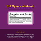 Natural Factors Vitamina B12 Cianocobalamina 1000 mcg - 60 Comprimidos