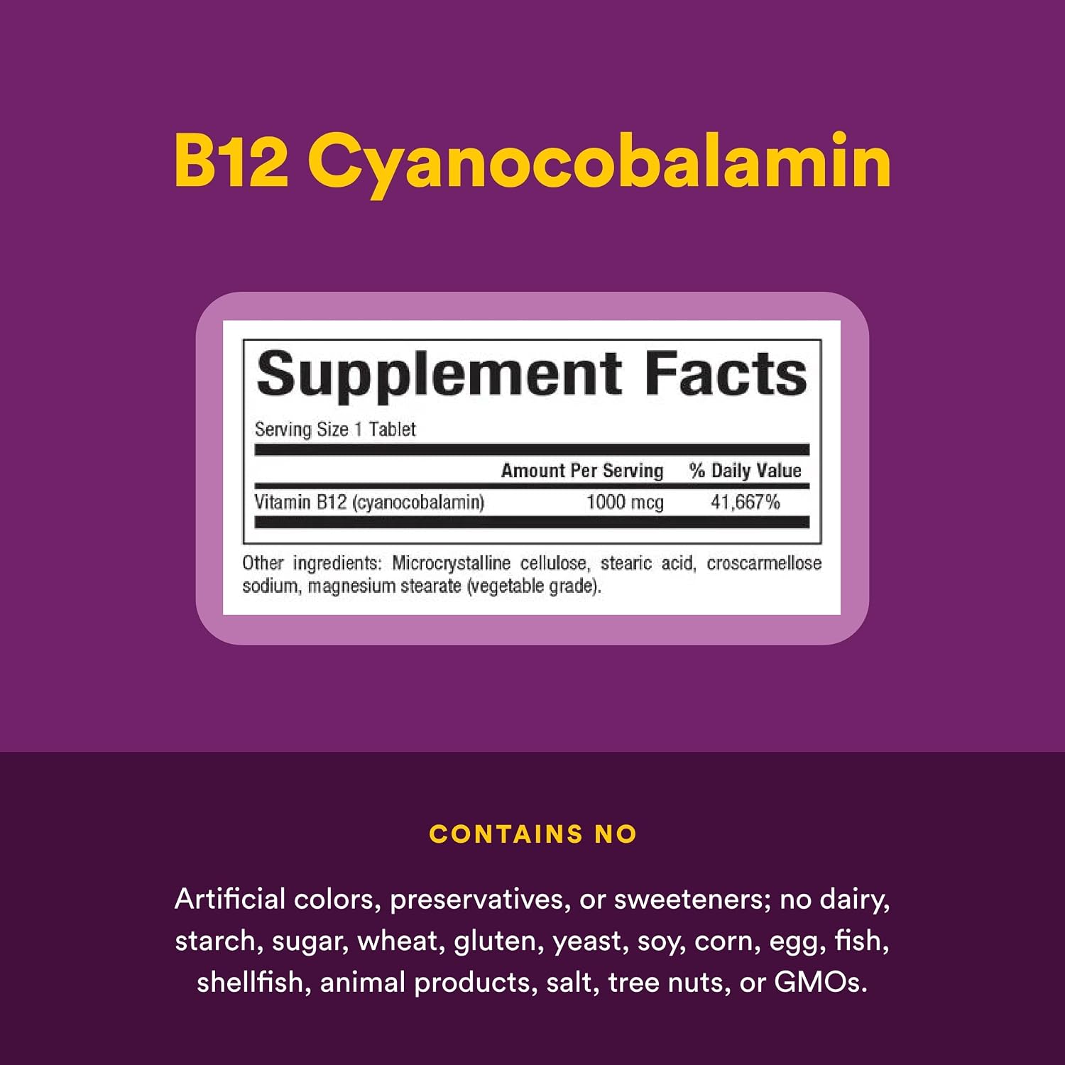 Natural Factors Vitamina B12 Cianocobalamina 1000 mcg - 60 Comprimidos