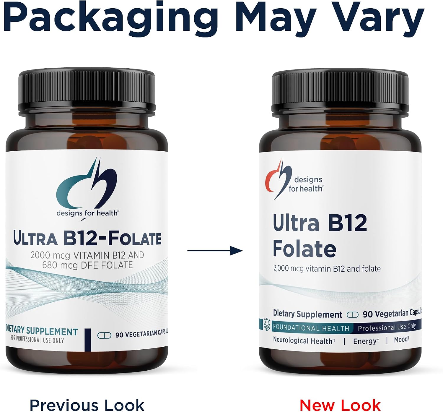 Designs for Health Ultra Methylated B12 + Methyl Folate – 90 Cápsulas