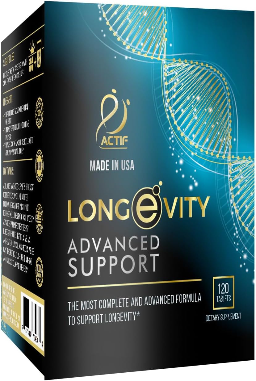 ACTIF Longevity Advanced Support – 20 Factores Esenciales, 2 Meses de Suministro