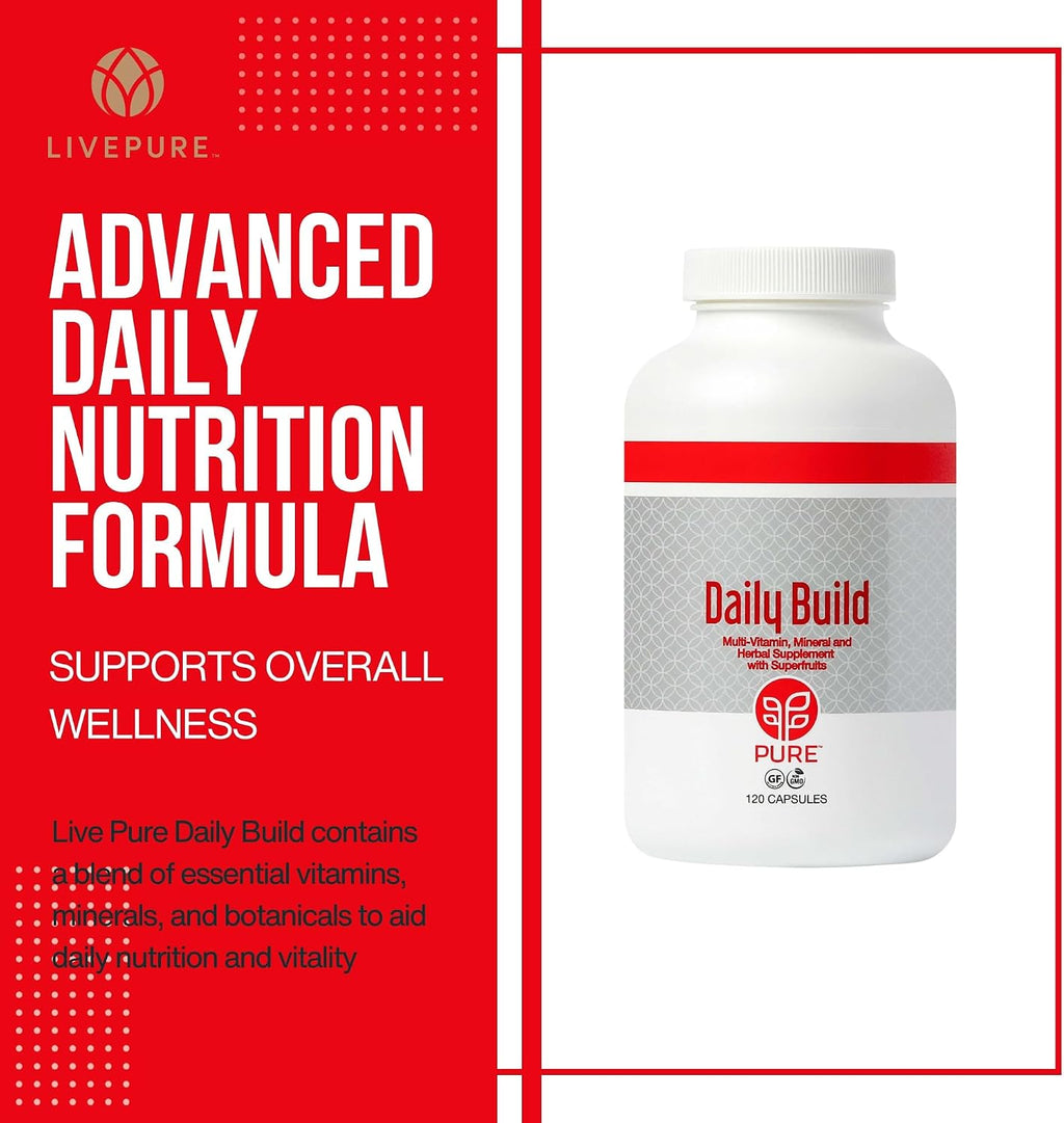 PURE Daily Build | Multivitamínico Avanzado | 120 Cápsulas