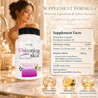 VAITE Cápsulas de Glutatión Reducido 1000 mg con Vitamina C y Extractos Vegetales - Apoyo para una Piel Radiante - 120 Cápsulas (3 Paquetes)