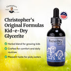 Christopher's Original Formulas Kid-e-Dry Glycerite – Complemento herbal para el sistema urinario infantil, 59 ml