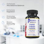 Premier Research Labs Probióticos Gomitas con Fibra - 60 Gomitas Veganas