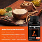 NutraChamps Ashwagandha Orgánica 2000mg - Cápsulas con Limón y Pimienta Negra