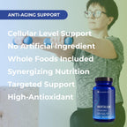 Youngevity Imortalium® - Salud Telomérica, Fucoxantina, Mezcla de Carotenoides, Mezcla de Fucoidan, MSM, Glutatión, Mezcla Rejuvenecedora para la Piel + 12 Alimentos Integrales 120 Cápsulas