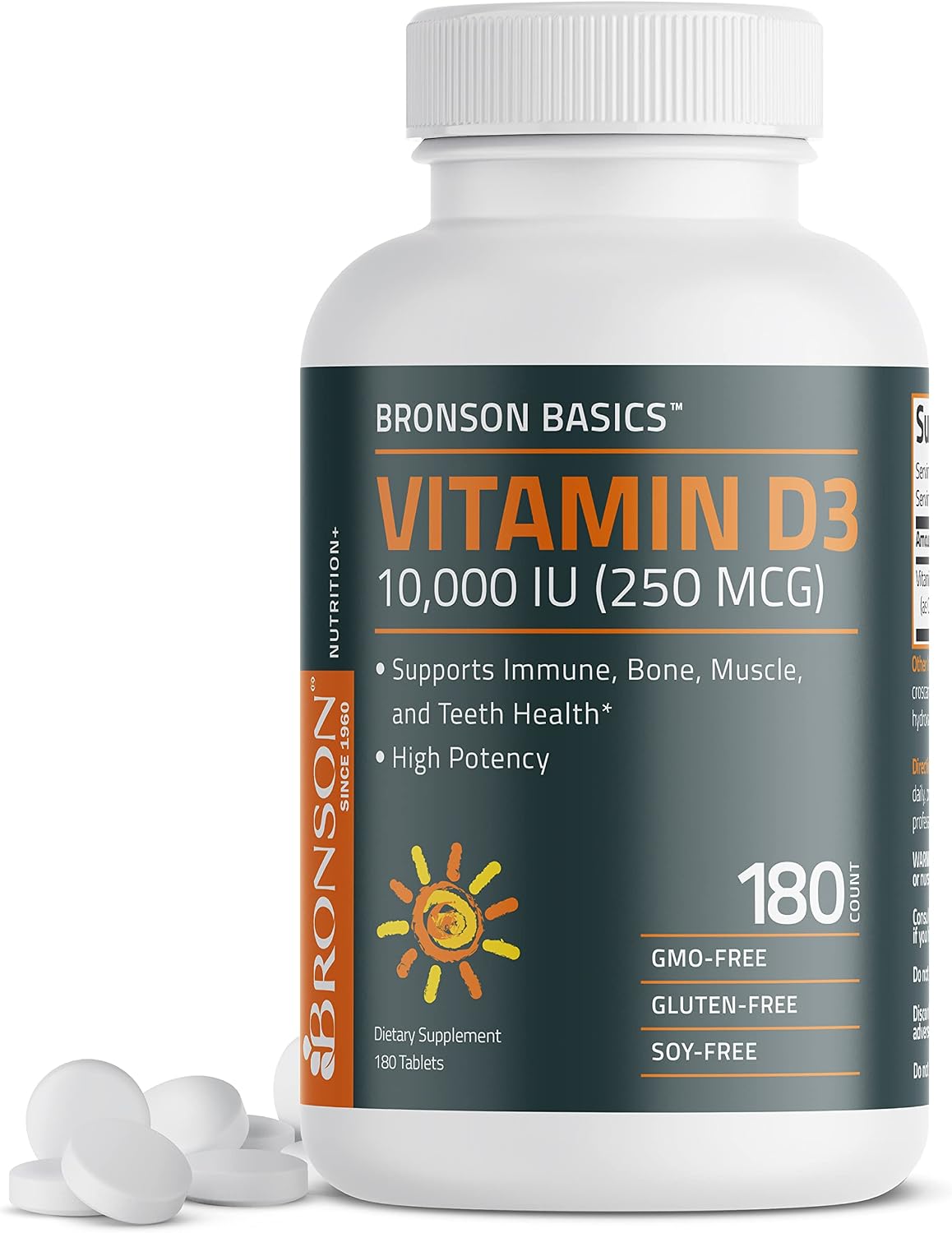 Bronson Vitamina D3 10.000 UI (250 mcg) - 360 Comprimidos