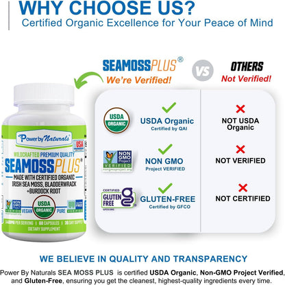 Power By Naturals Sea Moss Plus – Cápsulas – Forma de presentación: Las cápsulas ofrecen una dosis precisa y son – Image 4