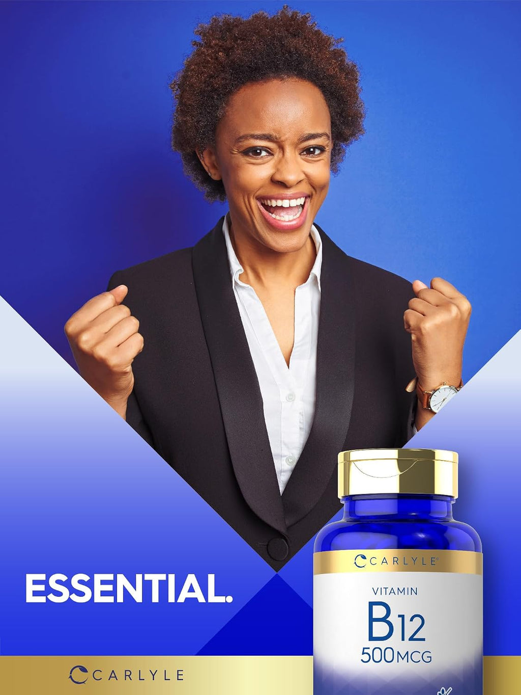 Carlyle Vitamina B-12 500mcg | 300 Comprimidos | Suplemento Vegetariano