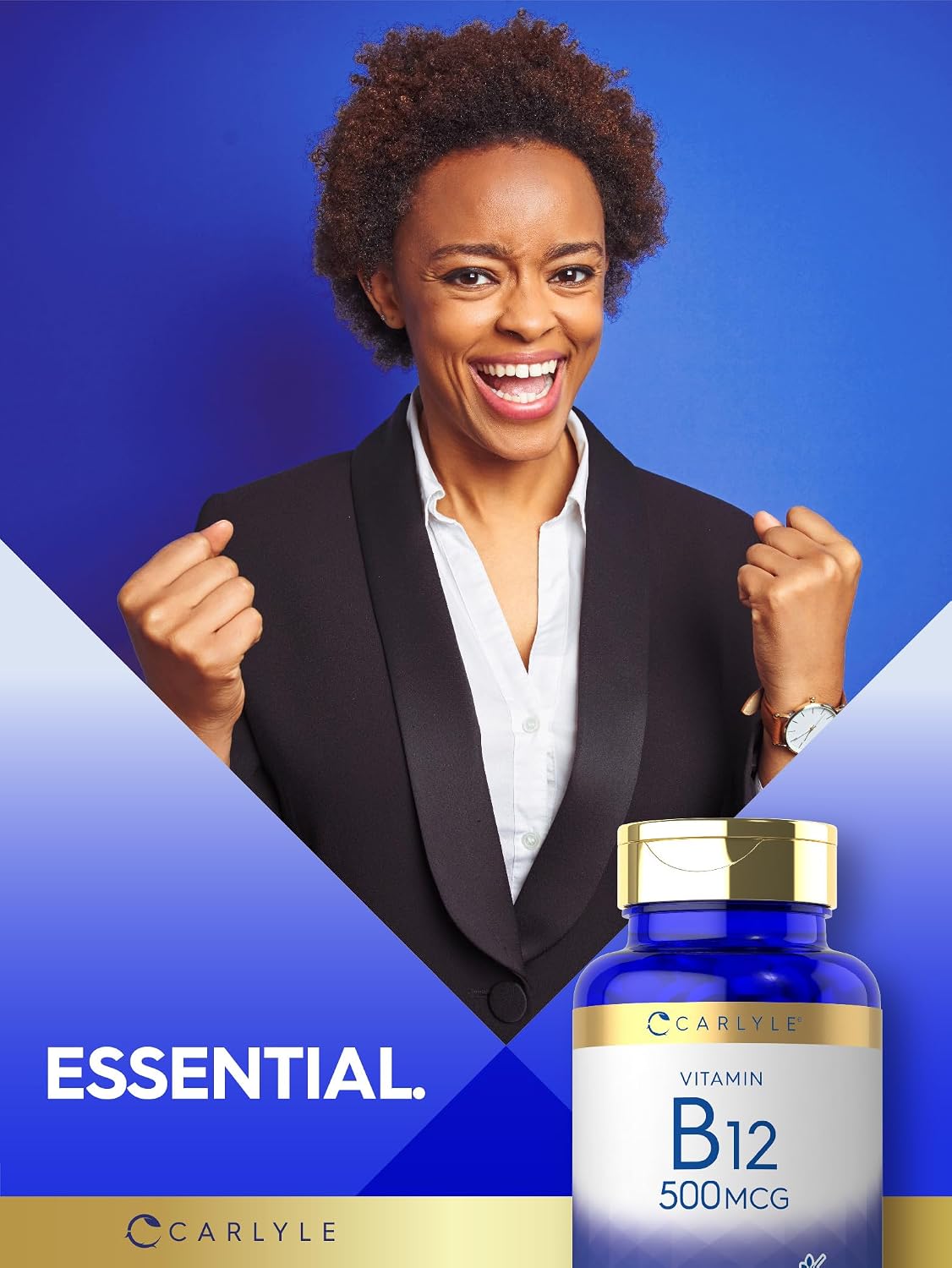 Carlyle Vitamina B-12 500mcg | 300 Comprimidos | Suplemento Vegetariano