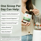 ACTIVATEDYOU Morning Complete - Mezcla de Superalimentos Verdes con Prebióticos, Probióticos y Antioxidantes, 30 Raciones (Manzana Canela)