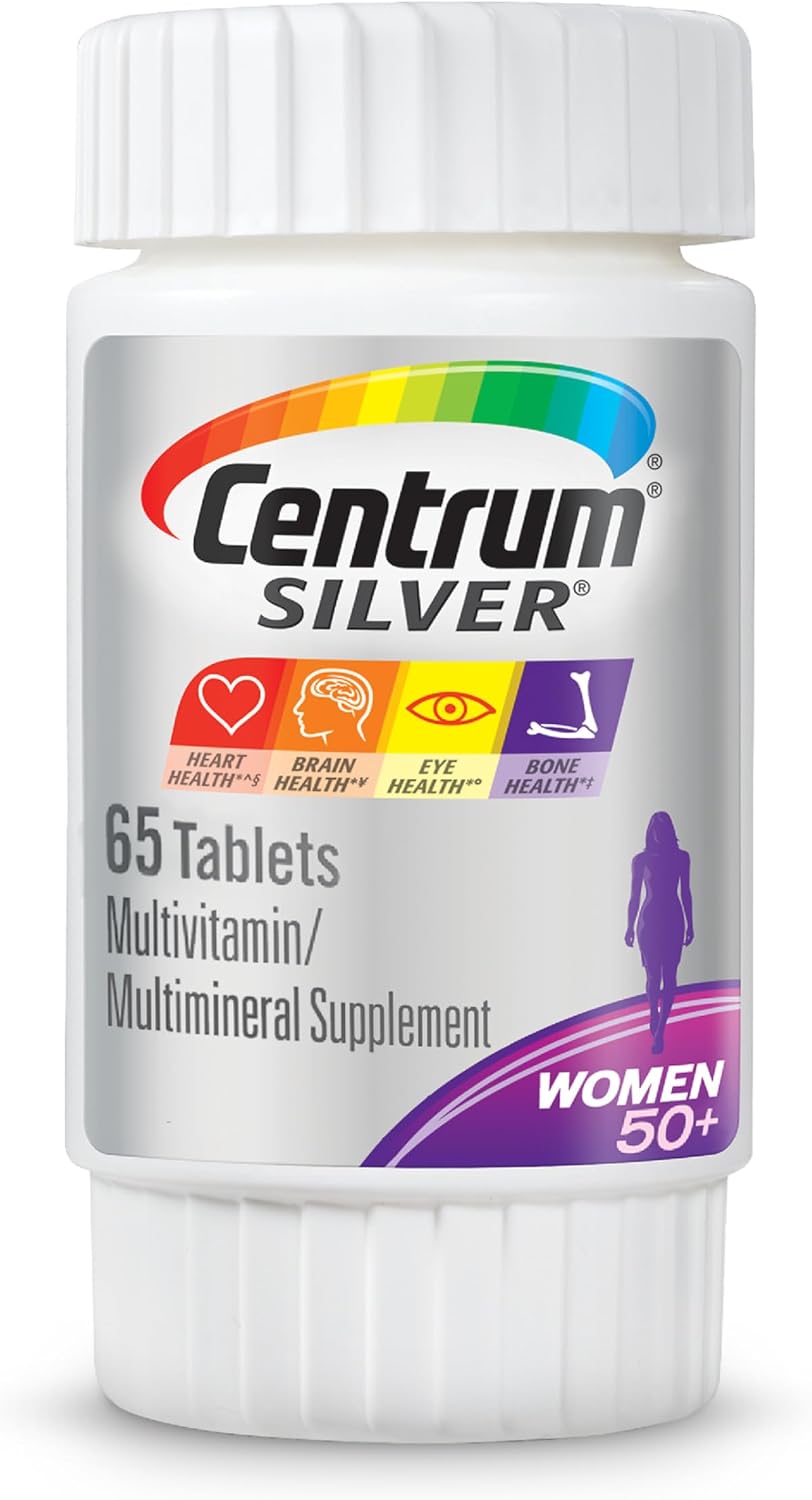 Centrum Silver Mujeres Multivitamínico para Mujeres 50 Plus - 65 Comprimidos