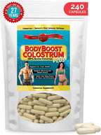 BodyBoost Bovine Colostrum Capsules (240) - Supplement with Immunoglobulins and Lactoferrin, Grass-Fed, Non-GMO
