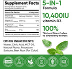 Venture Pal 5 en 1 Vitamina D3 K2 Gotas - 10000 UI D3 + 200 mcg K2 (MK-7) con Magnesio, Zinc y Aceite MCT - 60 ml