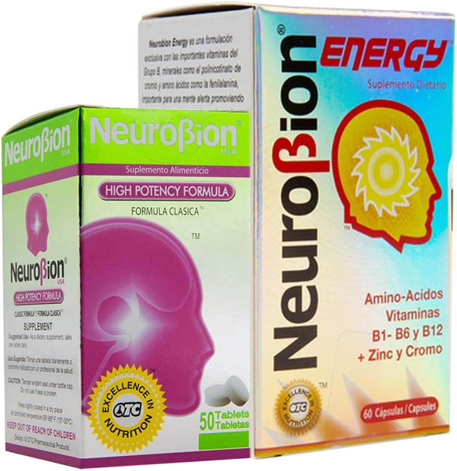 Neurobion Energy + Alta Potencia: Vitaminas B1, B6, B12 + Zinc con Aminoácidos