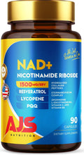 AJS NAD+ Cellular Energy – Suplemento NR con PQQ, Resveratrol, Licopeno y Colágeno – 90 Cápsulas