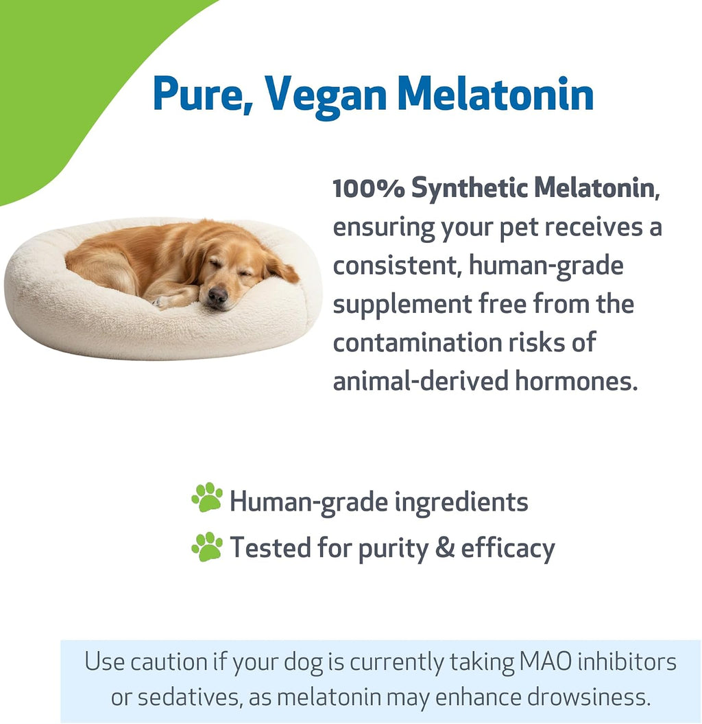 Pet Wellbeing Melatonina para Perros - Suplemento Líquido para la Salud Adrenal y el Equilibrio de Cortisol - 59 ml (2 oz)