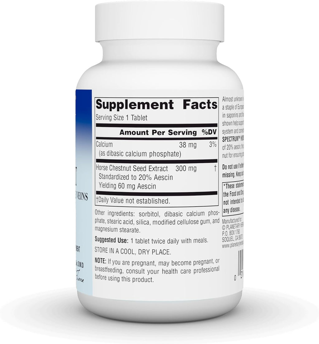 Planetary Herbals Full Spectrum Castaño de Indias 500 mg - 120 Comprimidos