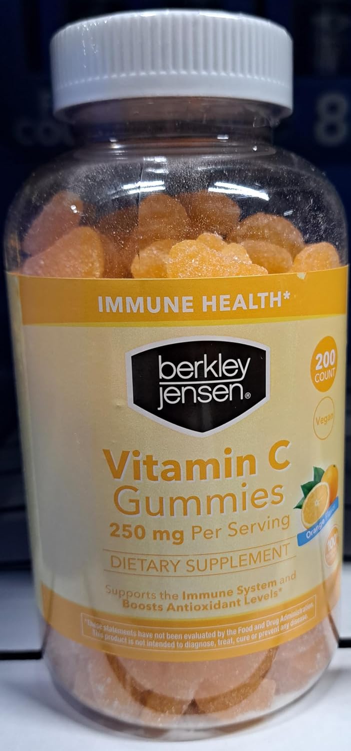 berkley jensen Gomitas de Vitamina C Sabor Naranja, 250 mg, 200 unidades