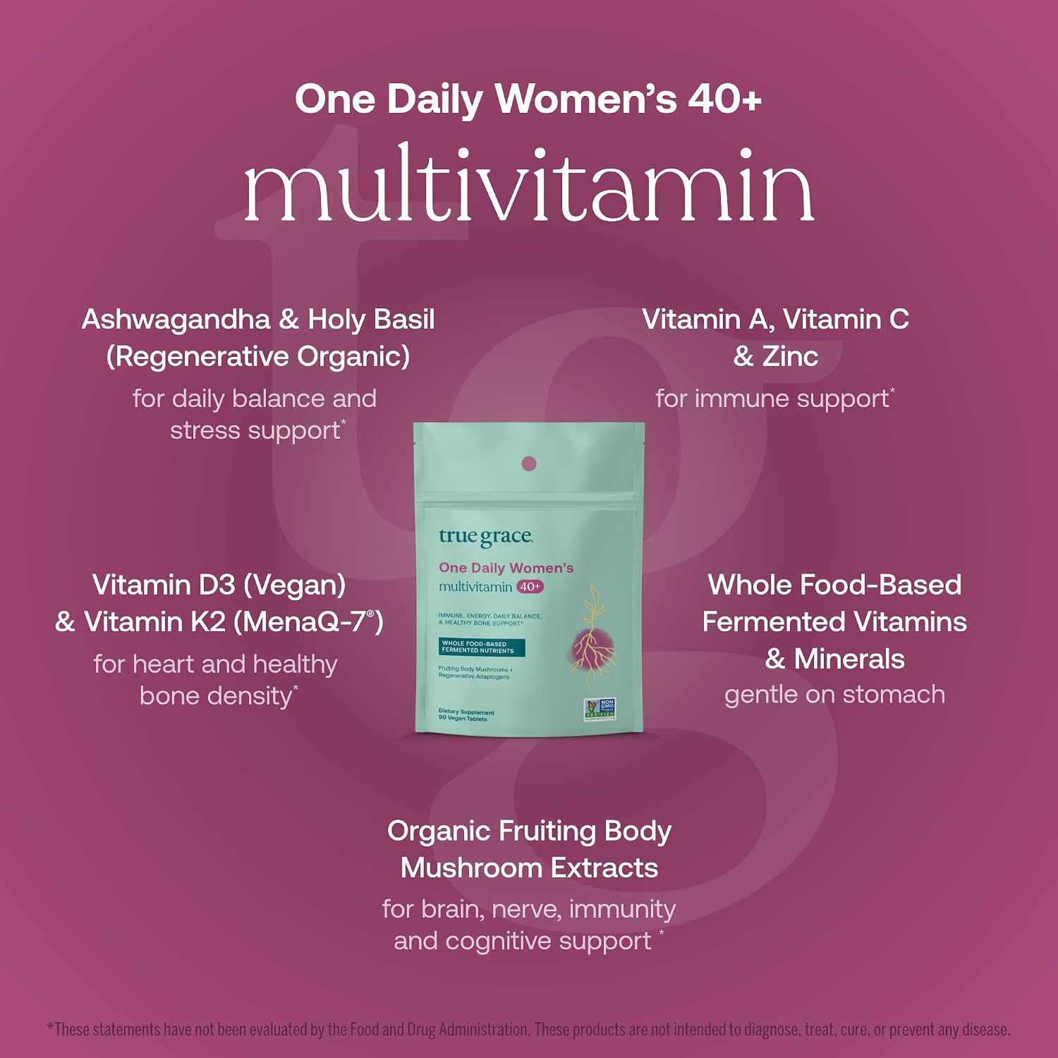 True Grace One Daily Multivitamínico Mujeres 40+ - 90 Comprimidos