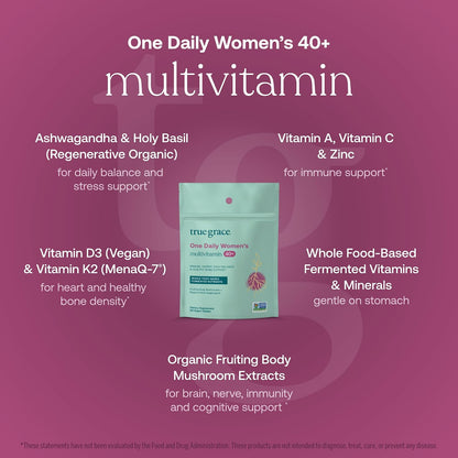True Grace One Daily Multivitamínico Mujeres – Refuerzo del sistema inmunitario: La vitamina D, el zinc y la – Image 3