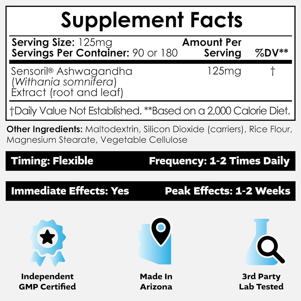 Nootropics Depot Sensoril Ashwagandha 125mg - 90 Cápsulas