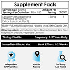 Nootropics Depot Sensoril Ashwagandha 125 mg Cápsulas, 180 unidades