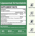 Artemisina Liposomal 900 mg con Quercetina Fitosoma 200 mg, 60 Cápsulas Blandas - Suministro para 2 Meses