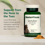 Standard Process Inc. Suplemento para Perros de Apoyo Integral y Multisistémico - Polvo Nutricional para el Mantenimiento de la Salud Diaria - 100 g