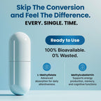 Complejo B Metilado con Metilfolato y B12 Metilcobalamina 1000 mcg - 90 Cápsulas