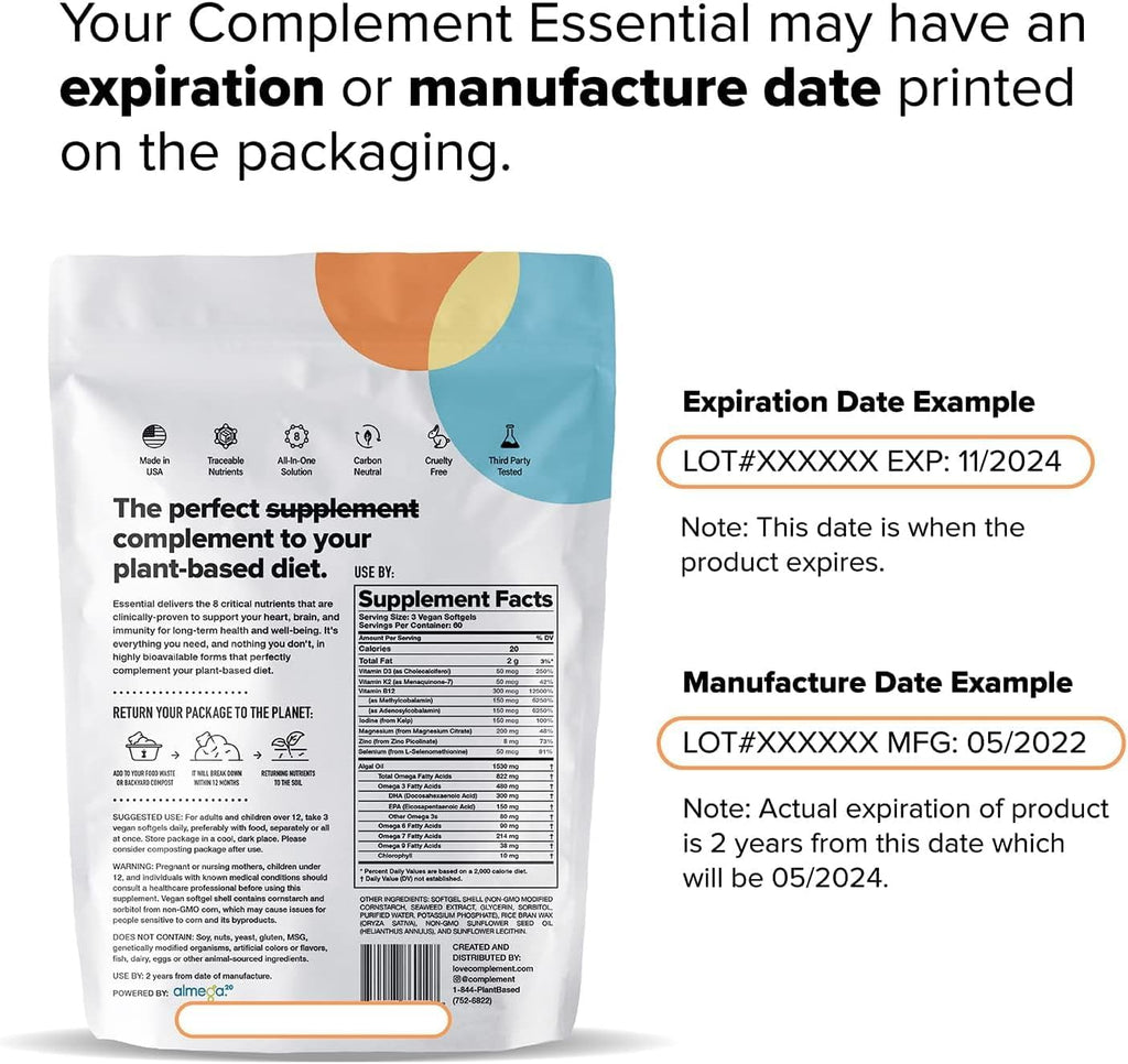 Complement Essential Multivitamínico Vegano para Hombres y Mujeres – 90 Cápsulas