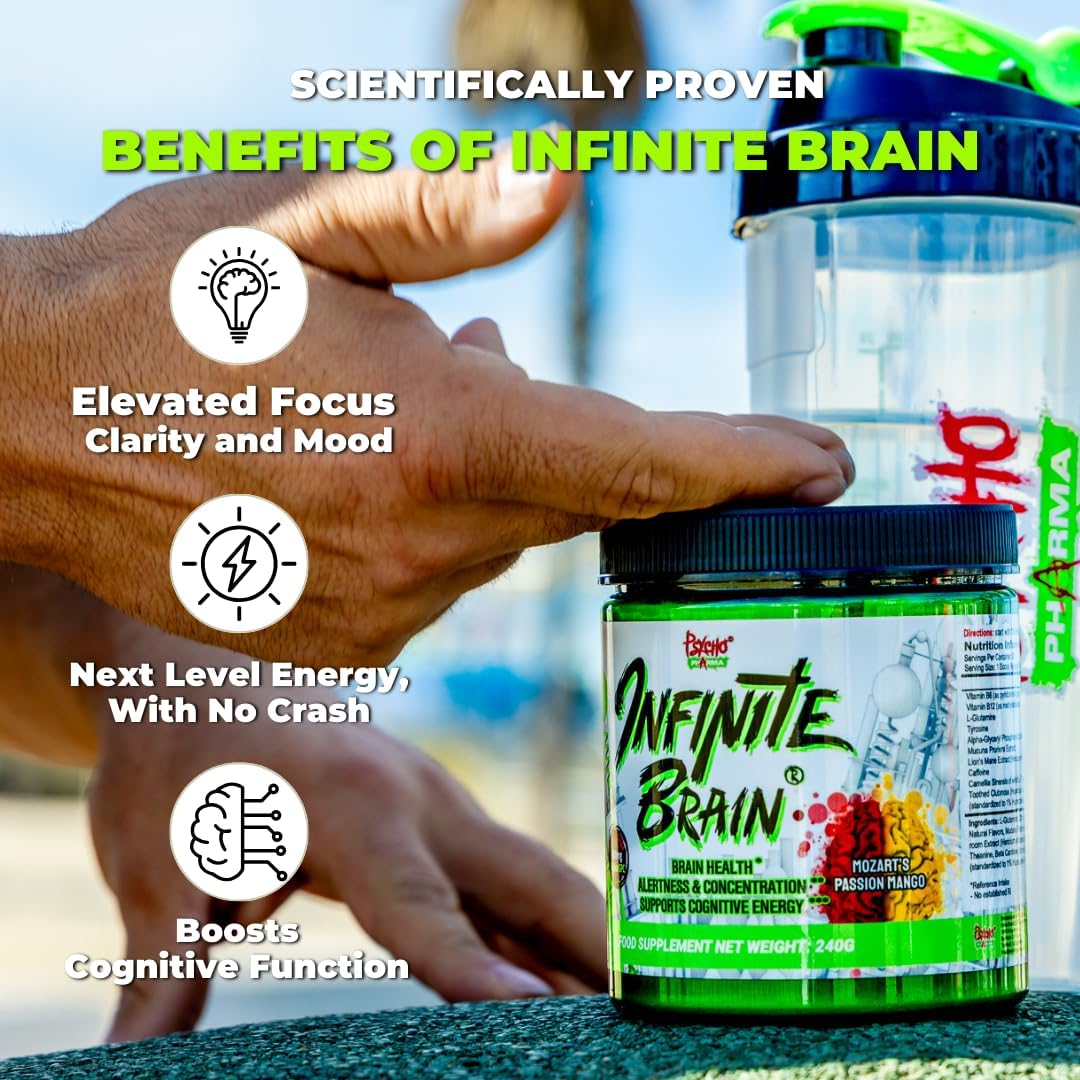 Psycho Pharma Infinite Brain Nootropic Game Changer Compete Win (Plato's Lemon Punch, 30 porciones)