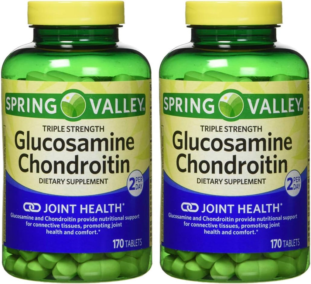 Spring Valley Glucosamina y Condroitina Triple Concentración - 340 Comprimidos