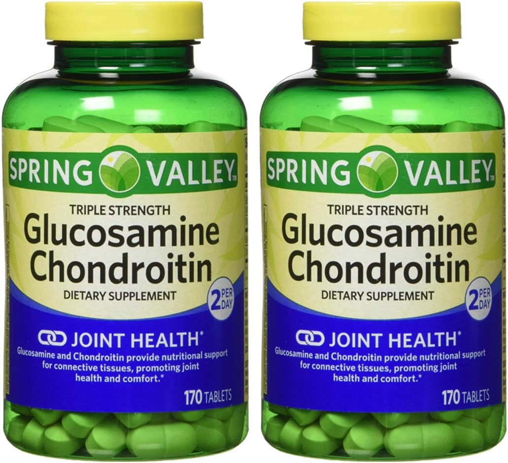 Spring Valley Glucosamina y Condroitina Triple Concentración - 340 Comprimidos