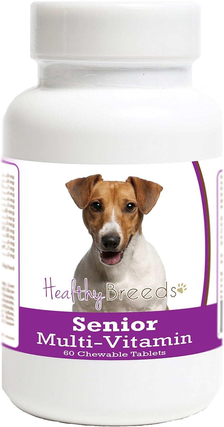 Healthy Breeds Multivitamínico Senior para Jack Russell Terrier, 60 Comprimidos Masticables