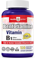 Benfotiamina 750 mg, 120 Cápsulas Vegetales - Vitamina B1 Liposoluble